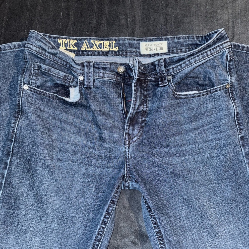 TK Axel Men's Dark Blue Slim Jeans